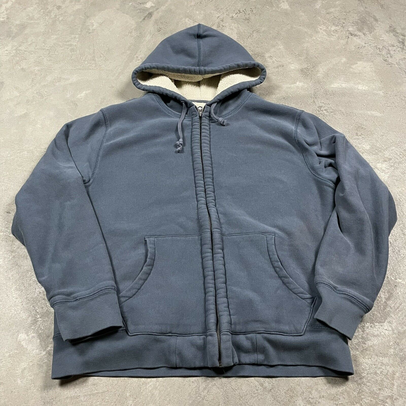 J.Crew J. CREW VINTAGE FLEECE Full Zip Hoodie Sweatshirt L Jacket ...